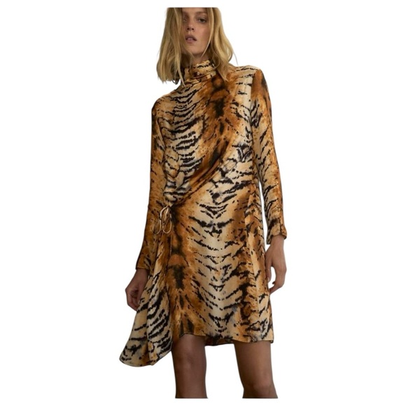 🐯 ZARA Woman Animal Print Dress | Size XS | New - Picture 3 of 10